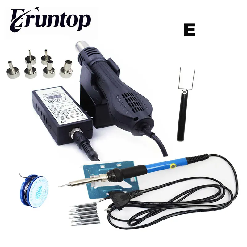 comprar Alta qualidade 110 v 220 v Portátil Bga Solda Estação Hot Air Blower Heat Gun 8858