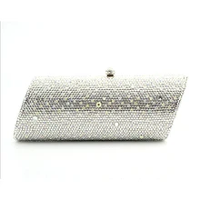 Women gold white champagne Crystal Evening Clutch Purse Hard Case Metal Minaudiere Handbag Bridal Wedding Party Bag gifts lady Women gold white champagne Crystal Evening Clutch Purse Hard Case Metal Minaudiere Handbag Bridal Wedding Party Bag gifts lady