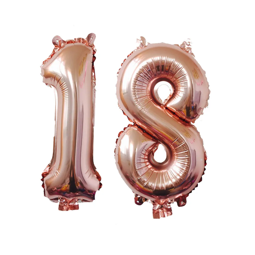 

40 Inch Rose Gold Number Foil Digital Balloons Inflatable Wedding Party balloon Supplies Ball kids toys air ballons 19MAY27
