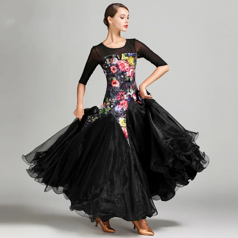 black ball room gowns