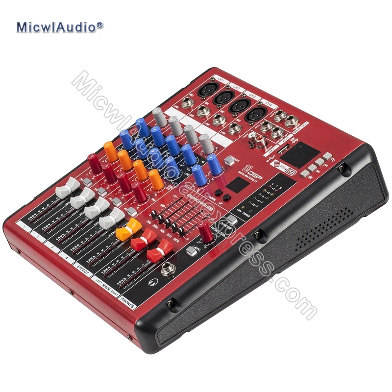 

4 Channel Console Digital Mixer for DJ Recording Studio Stage Mixing with USB Recording 16DSP Bluetooth Microphone
