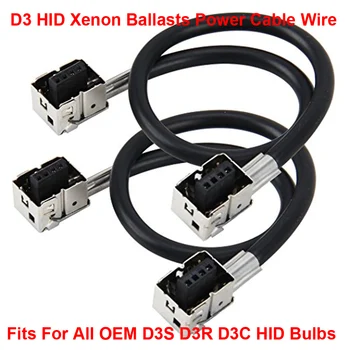 

2PCS D3 D3S D3R D3C OEM HID Xenon Headlight Bulbs Lamps Ballasts Wire Harness Cable Adapter Holder Wiring Socket Plug N Play