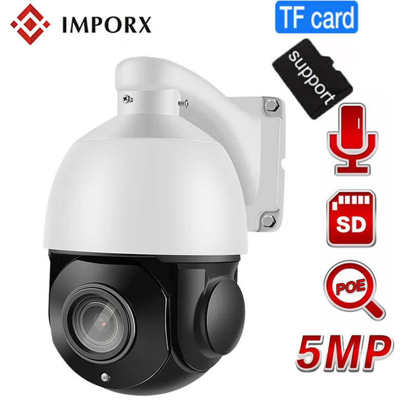 

IMPORX 4 Inch Ultra HD 5MP PTZ IP Camera Outdoor H.265 Network ONVIF Speed Dome 36X Zoom IP PTZ Camera CCTV 70m IR Night Vision