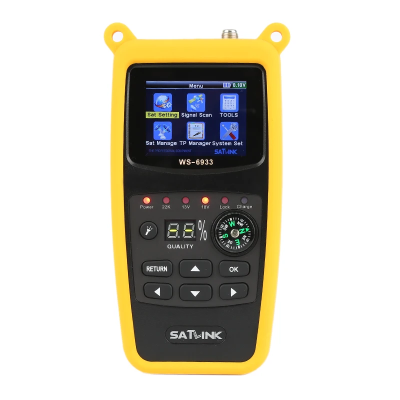 

SATLink WS-6933 2.1 Inch LCD Display DVB-S2 FTA C&KU Band DVB-S DVB-S2 Digital Satellite Finder Meter HOT SALE