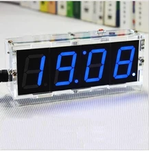 Factory Wholesale Free Shipping DIY 4 Digit LED Electronic Clock Kit Temperature Light Control Version