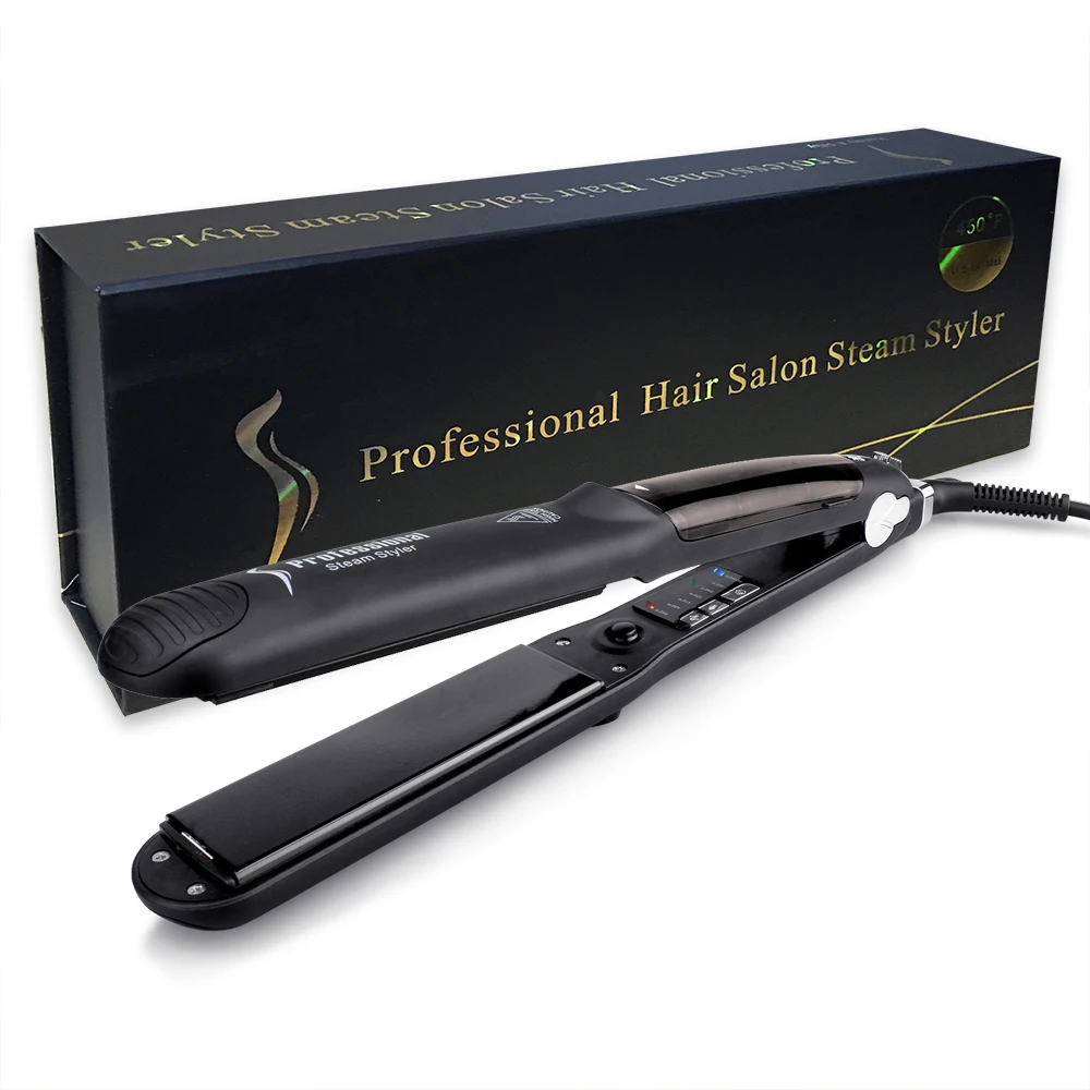 Professional Steam Hair Straightener Iron 450F Fast Straightening Hair