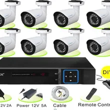 8CH bullet-камера для наружного наблюдения 8CH DVR Kit 1/1 образования легкой пены. 3/2/3/4/5MP опционально
