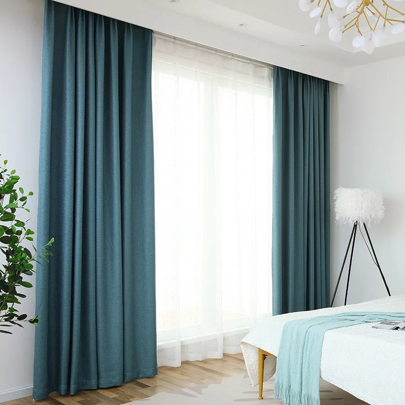 Затемненные занавески для гостиной, спальни,, Индивидуальный размер, синие, серые, цвета слоновой кости, занавески на окно для кухни