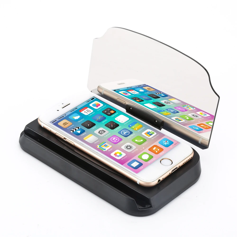 Автомобильный держатель для мобильного телефона, универсальный проектор с ветровым стеклом, дисплей HUD, дисплей 6,5 дюймов, дисплей для iPhone/samsung gps
