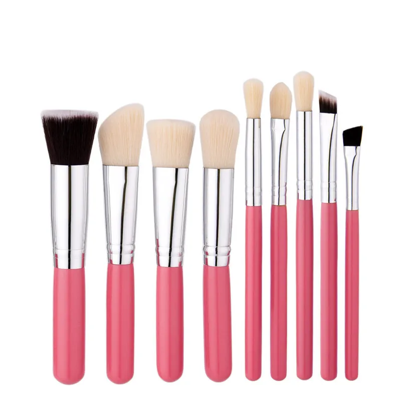 

KESMALL 9Pcs/Lot Professional Practical Makeup Brush Set Women Men Blusher Foundation Brushes Hot Sale Oogschaduw Kwasten XN452M