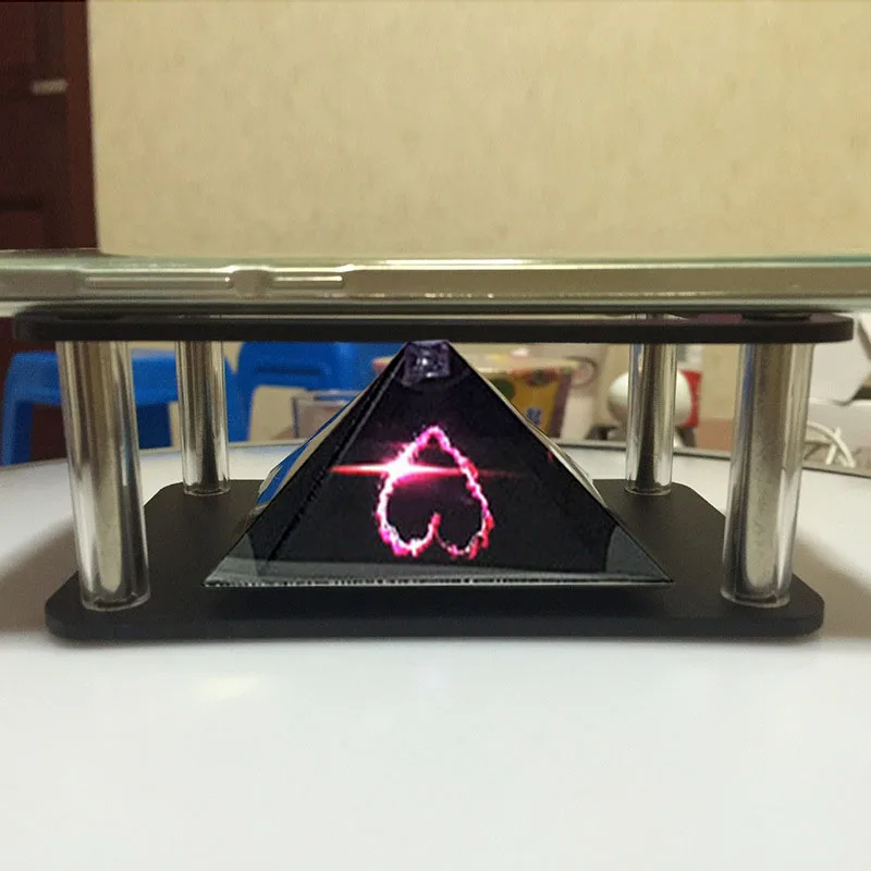 3D Holographic Projector Pyramid Four-dimensional Image Display For Mobile Phone dropshipping