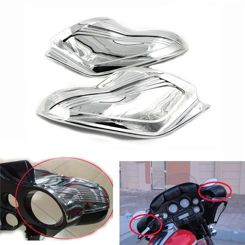

Chrome Black Bating Inner Fairing Covers Protector for Harley Electra Glide Trike Models 1996-2013 FLHTK FLHTCU EFI FLHTCUI