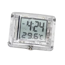 Waterproof Stick-On Motorcycle Clock Watch Motorbike Bicycle Digital Clock - Button Backlight Design, Luminous Function bicycle mounted waterproof shockproof mini aluminium alloy luminous clock watch gold silver