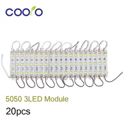 DC12V светодиодный модуль 5050 3leds IP65 водонепроницаемый для рекламы дизайн и т. д., супер яркое освещение, светодиодные модуля 5050,20 шт./лот