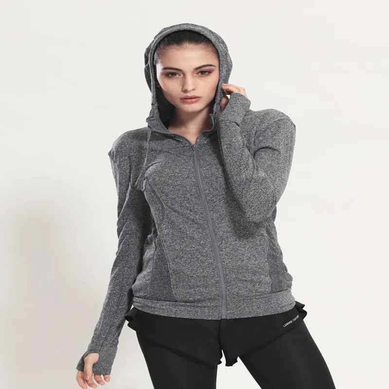 Women Sport font b Jackets b font Zipper Hooded Running font b Coat b font Quick