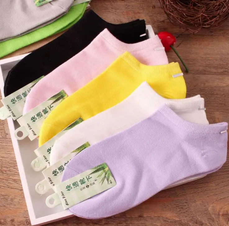 

Apparel Accessories Women's Socks cotton Candy color classic lady short low cut ped sock 10 pair/lot mix H4