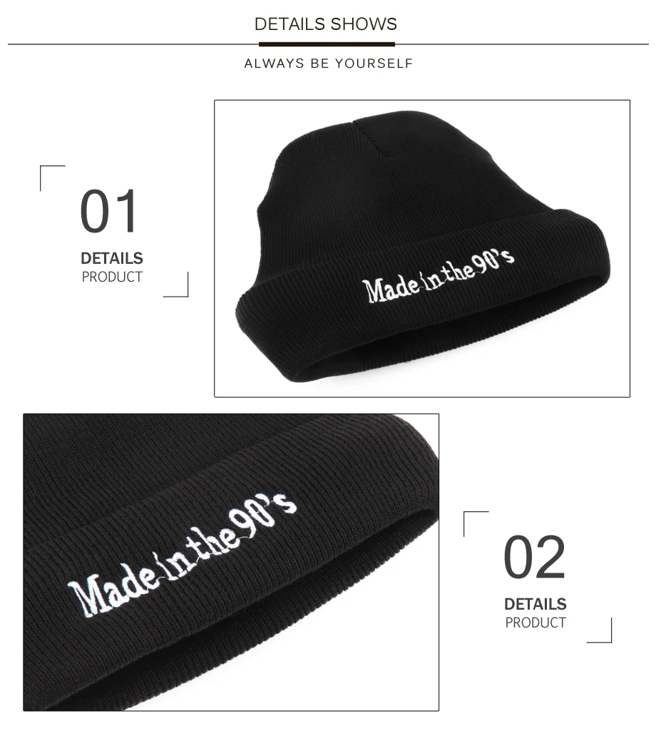 3ADK Winter Unisex Beanie Men Women High Quality Brand Casual 2018 New Fashion Caps Made In The 90'S #MZ6118