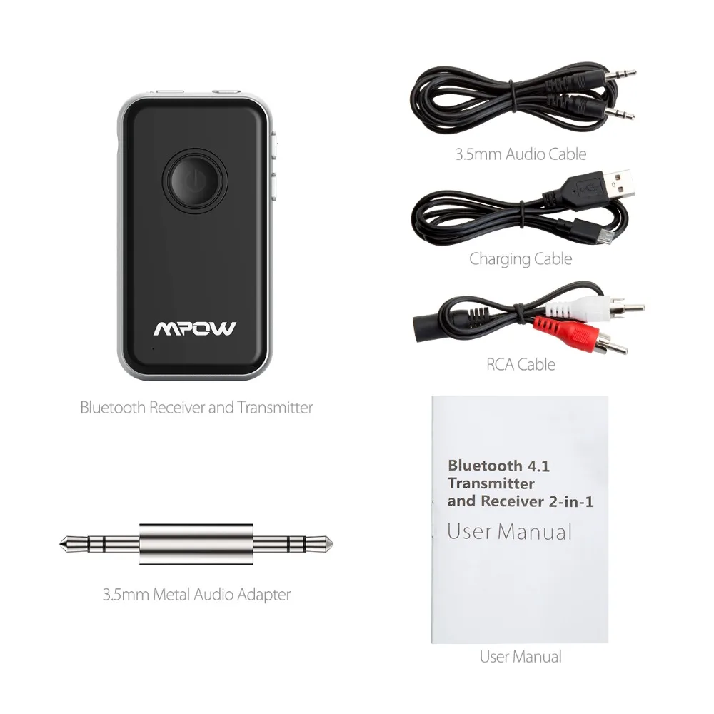 VicTsing Bluetooth Transmitter Receiver 2 in1 Wireless 3.5mm Audio Adapter for Headphone Mp3 Bluetooth Receiver Car Kit          (17)