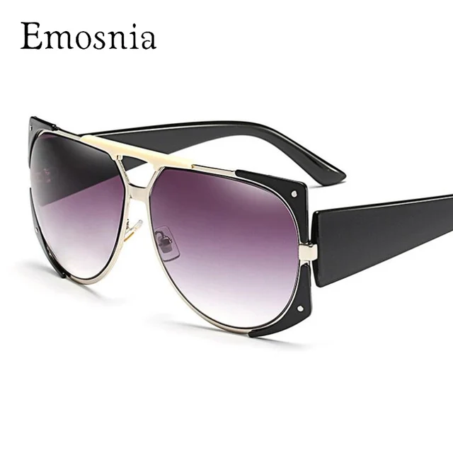 6xqugw Lunettes Grosses Soleil Luxe De Emosnia Nouveau Carré Femmes Ybgf76y