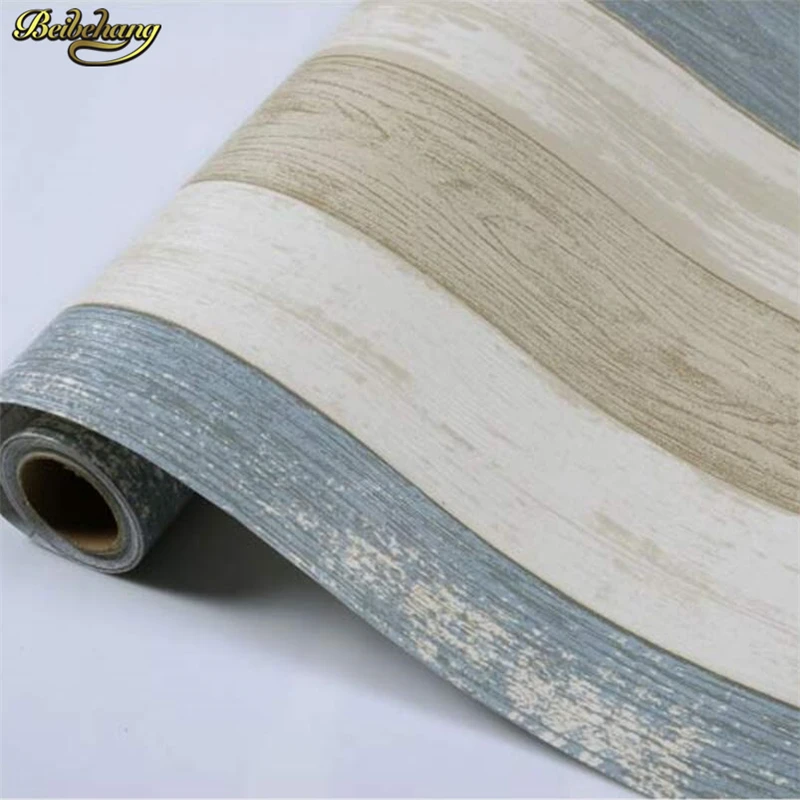 beibehang Self-adhesive wallpaper waterproof 3d pvc retro wood wall stickers bedroom warm background papel de parede stickers