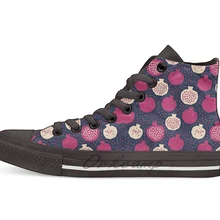 Гранат Всплеск Дизайн дышащая Повседневная Высокая Топ на шнуровке холщовая обувь кеды для Прямая