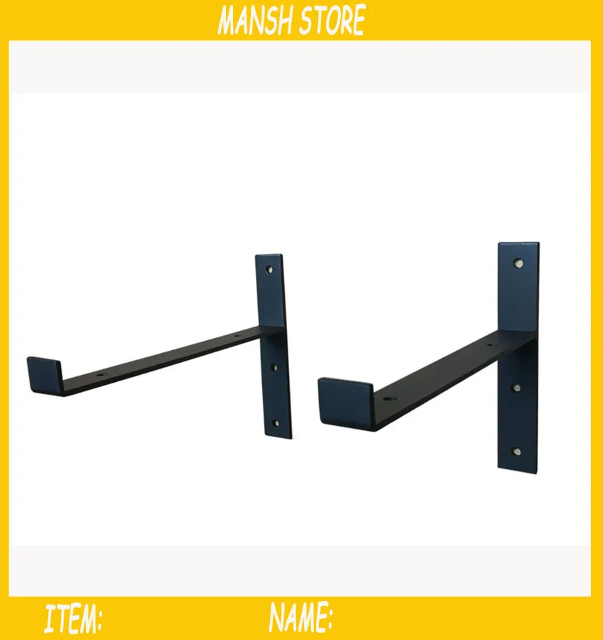 3pcs/lot 15cm black Iron Shelf Brackets Vintage Metal Artifact Wall