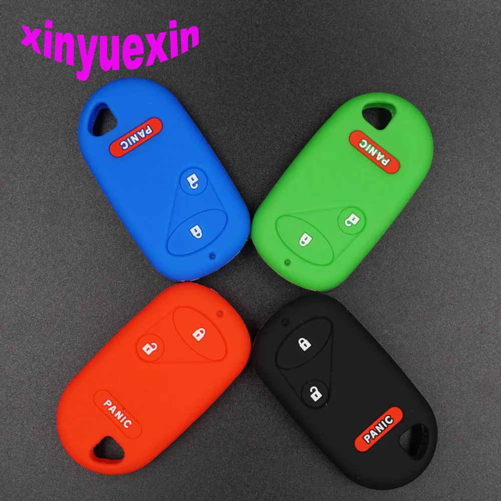 Xinyuexin Silicone Car Key Cover Case For Honda Civic Element Accord CR-V Insight Pilot Remote Jacket Car-stying |