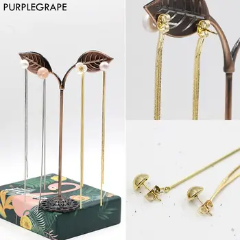 

Korean fashion temperament snake bone chain ear wire DIY handmade ear plug ear pin accessories earrings buckle one pack 2