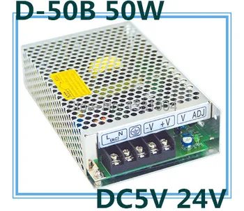 

Good quality LED dual output switching power supply D-50B, 50W AC input, output voltage DC 5V 24V transformer