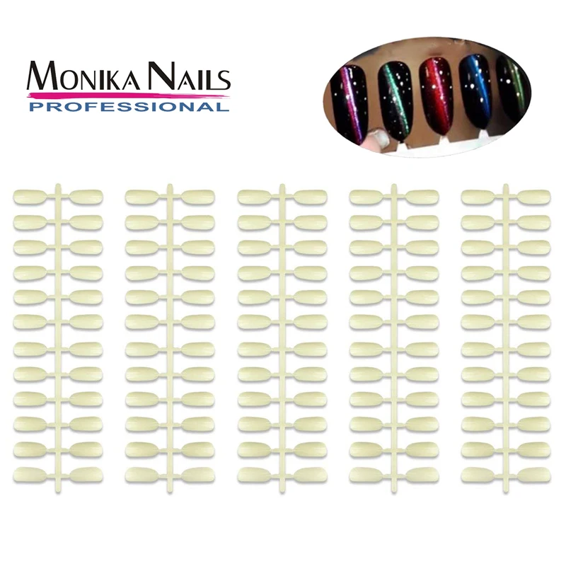 

Monika 120pcs DIY Portable Nail Art Tips Palette Polish Nail Design Practice Tips Display Palette Tool Nail Showing Shelf