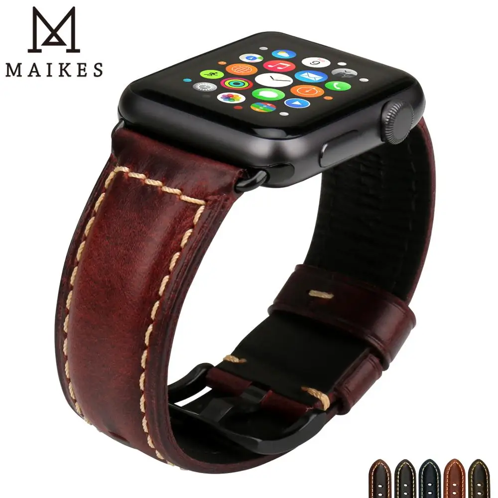 Для iWatchWatch аксессуары Apple Watch ремешок мм 44 мм 40 мм серия 4 3 2 1 Apple Watch ремешок 42 мм 38 мм Натуральная кожа красный ремешок для часов