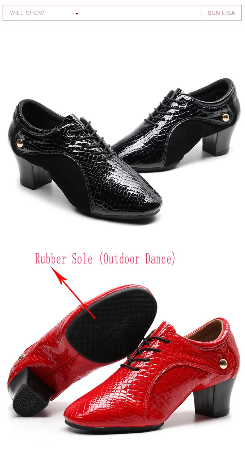 Танцевальные туфли Sun Lisa/ г. Женские кроссовки из натуральной кожи для дома и улицы, на массивном каблуке, Бальные, джаз, современные туфли для латинских танцев