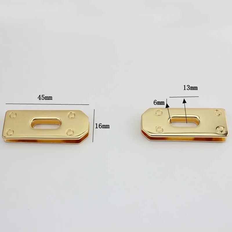 50 pcs 45X16mm الذهب النيكل لهجة جروميت ل محفظة أكياس الأشرطة سوار حزام ربط المعادن ، سبائك الثقوب مع مسامير 50 pcs 45X16mm الذهب النيكل لهجة جروميت ل محفظة أكياس الأشرطة سوار حزام ربط المعادن ، سبائك الثقوب مع مسامير