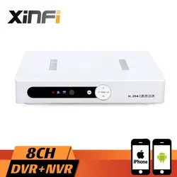 Xinfi CCTV 8ch/4ch HVR 1080 P Регистраторы HDMI Выход AHD dvr 8-канальный HVR видеорегистратор NVR Поддержка аналоговый камера IP Камера