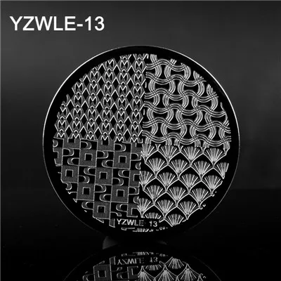 YZWLE 1 шт. 30 дизайнов доступны YZWLE штамповки пластины кружева отрицательное пространство листья цветы дизайн ногтей шаблон инструменты аксессуары - Цвет: 13