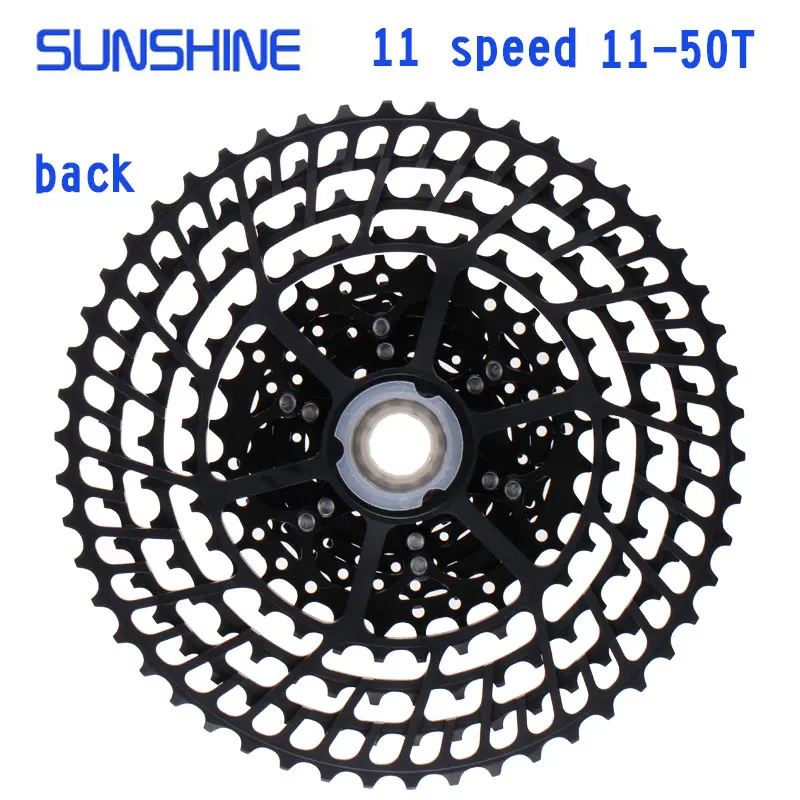 SUNSHNE MTB 11 سرعة 11-50 طن كاسيت 365 جرام خفيفة دراجة Freewheel 11 طن دراجة أجزاء الجبل لمدة shimano M9000 M8000 M7000