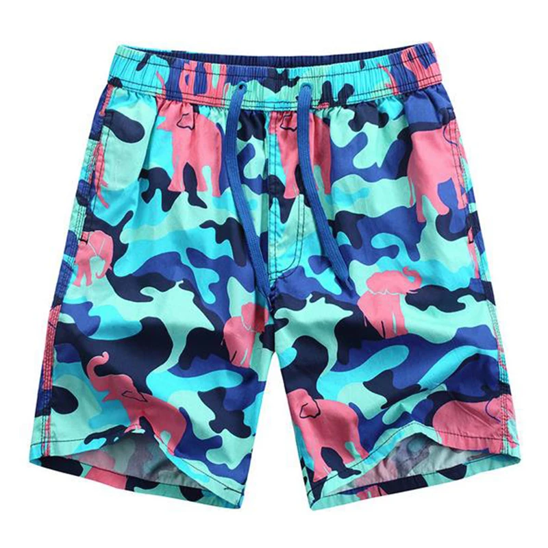 Men camouflage beach shorts quick drying surfing swimwear briefs