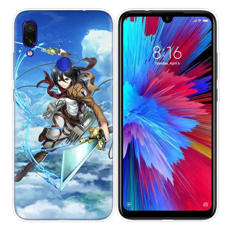 Чехол с аниме атака на титанов для Xiao mi Red mi Note 7 7S K20 Y3 GO S2 6 6A 7A 5 Pro mi Play 9T A1 A2 8 Lite Poco F1 чехол для телефона