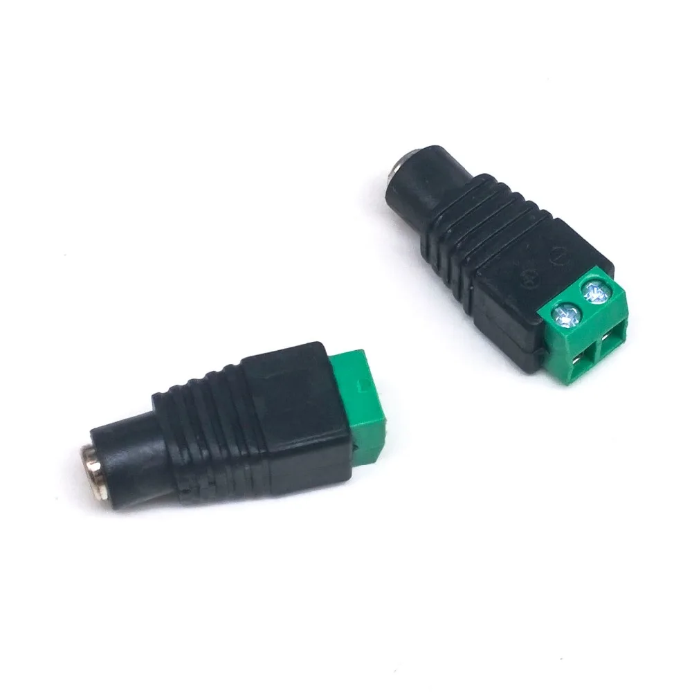 10Pairs Male/&Female 5.5X2.1 DC Power Plug Jack Adapter Connector For CCTV Camera