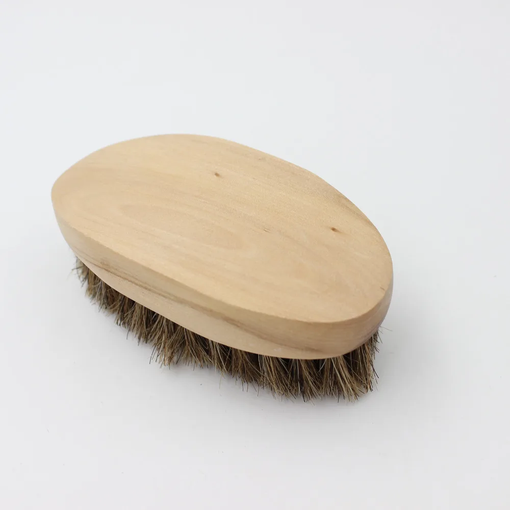 Wood Handle Natural Mix Horse and boar Hair Men Oil Beard Brushin