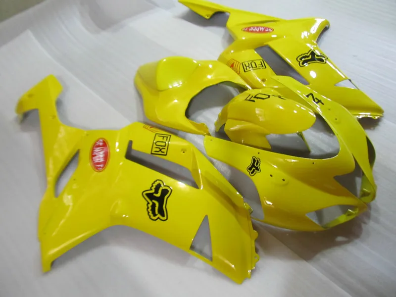 

Custom Motorcycle Fairing kit for KAWASAKI Ninja ZX6R 07 08 ZX6R 636 2007 2008 zx 6r Yellow ABS Fairings set +7 gifts TR50