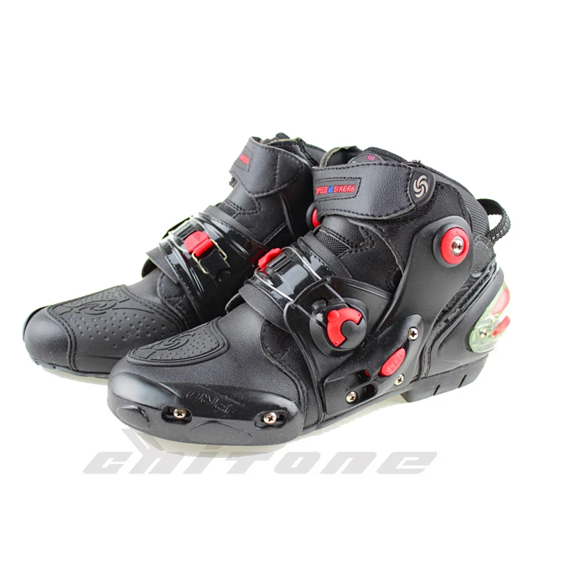 Мотоциклетные ботинки Pro biker bota кожаные для мотокросса черные мотокросса|motorcycle