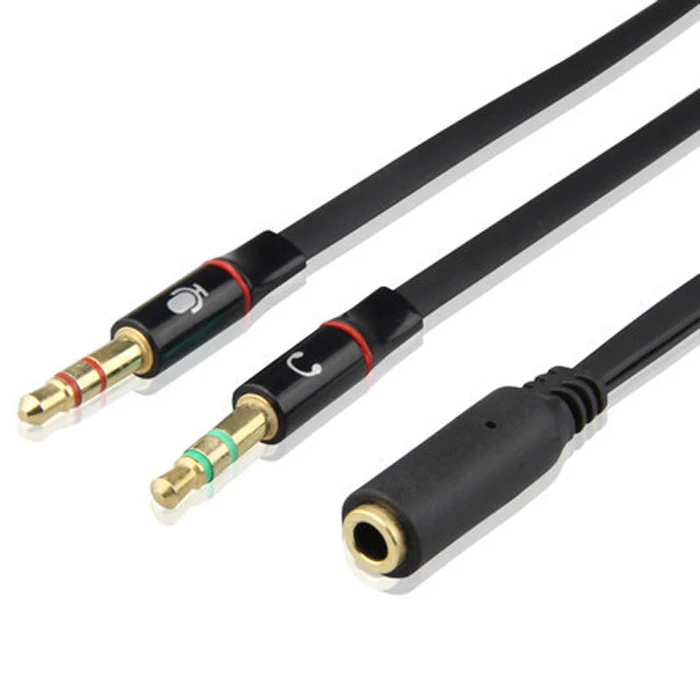 

3.5 mm Dual Audio Line Jack Headphone Earphone Audio Cable Micphone Y Splitter Adapter 1 Female to 2 Male Lovers Earphone Cord