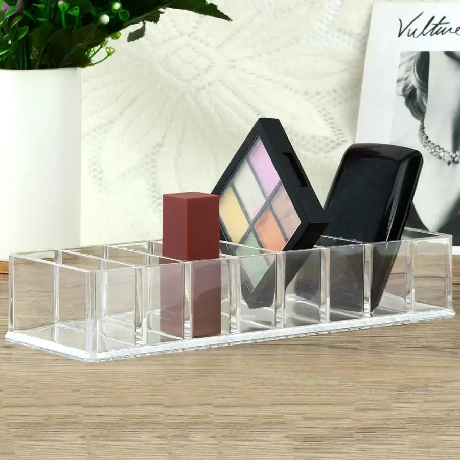 

Transparent Compartment Acrylic Makeup Cosmetic Holder Storage Box Case Jewelry Organizer