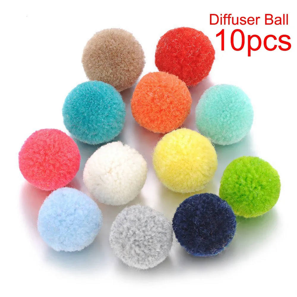 Vocheng Bola Ball Angel Necklace 16MM Music Ball Vintage Pregnancy Necklace Aroma Essential Oil Diffuser Pregnant Women VA-048 - Окраска металла: 10pcs pompon ball