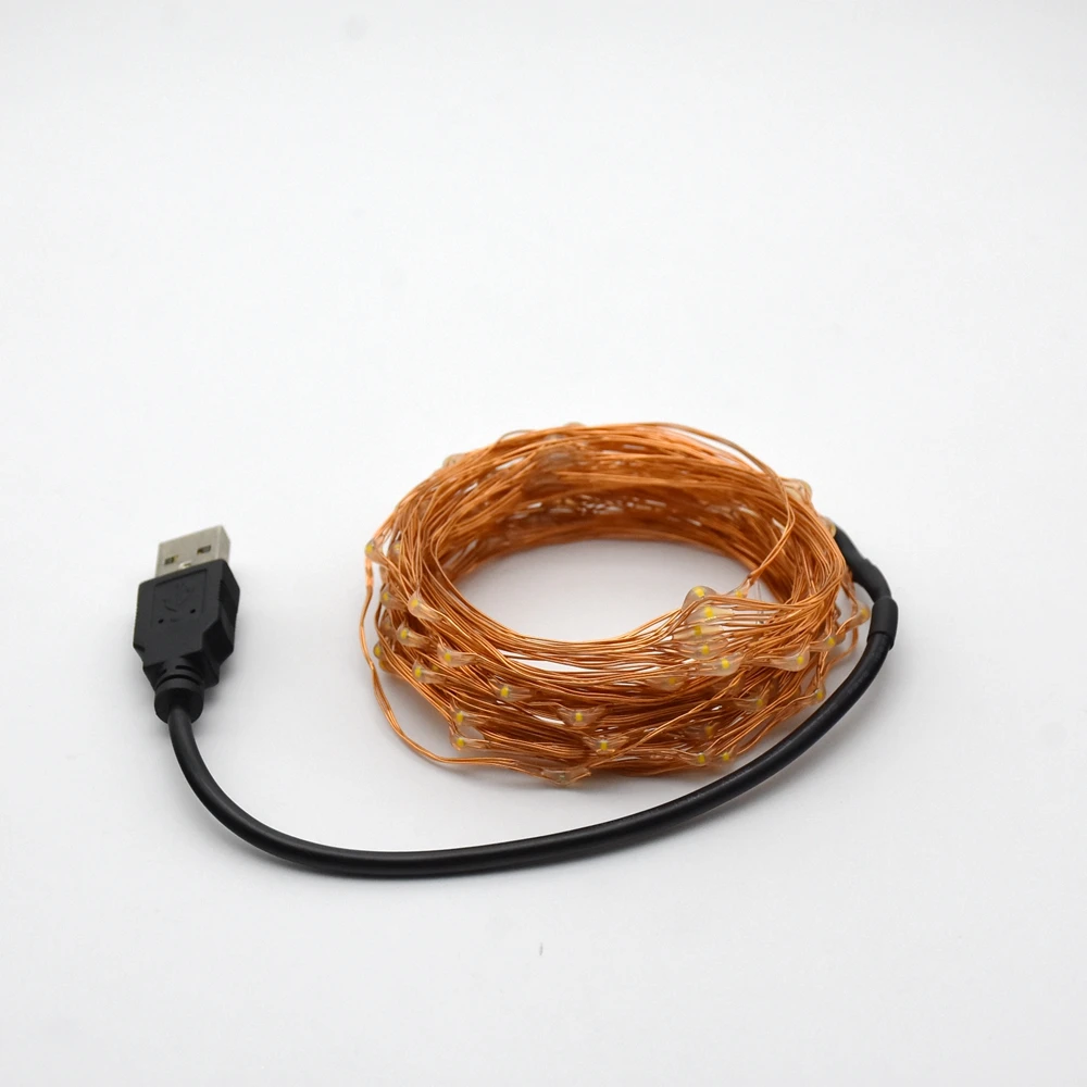 

5V USB Copper Garland Led String Light 3M 5M 10M Waterproof Christmas Fairy Lights for Home Wedding Holiday Party Decoration