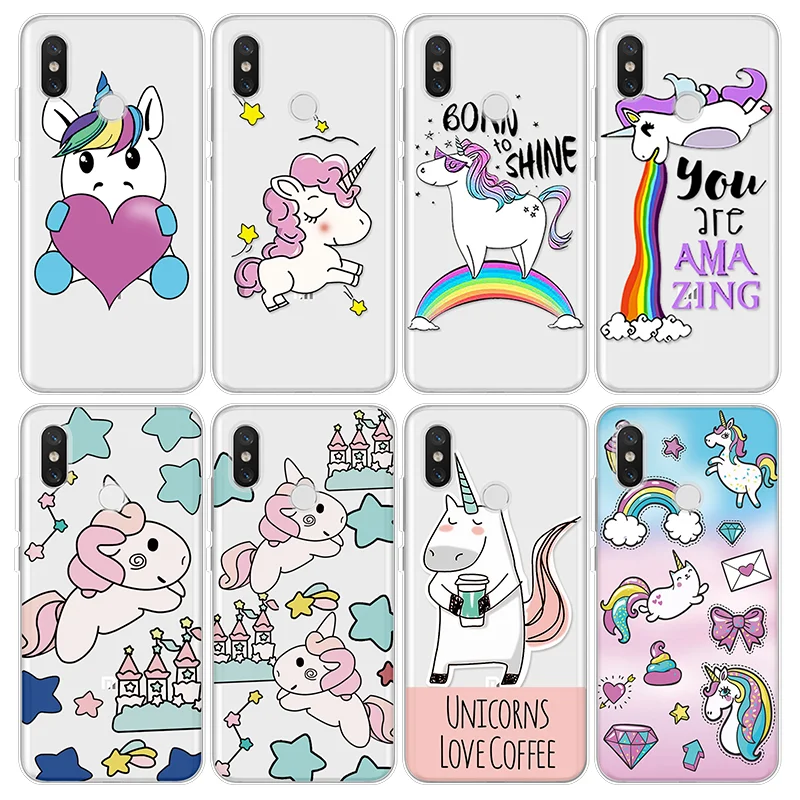 

Unicorn TPU Coque For Xiaomi Redmi 4 4A 5Plus 6 6A Mi A1 A2 5X 6X Note 3 4X 5 Pro 5A Funda For Redmi Pocophone F1 Case Cover
