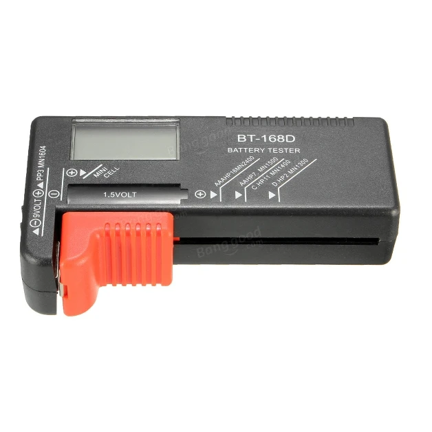 BT-168D цифровой аккумулятор Емкость диагностический инструмент батарея тест er ЖК-дисплей Вольт проверки AA/AAA/C/D/9 В/1,5 В Кнопка сотового теста