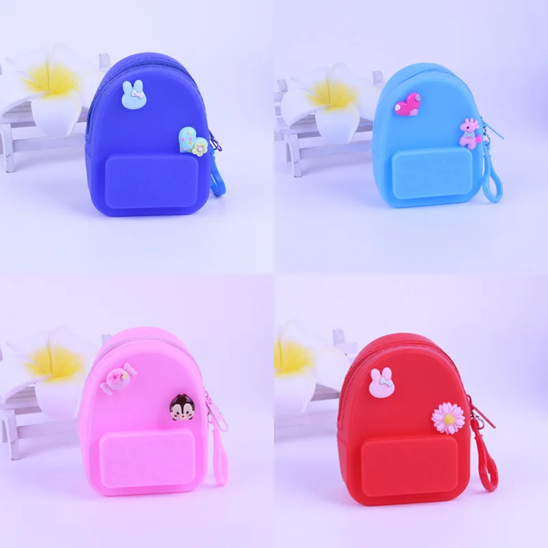 

New Girls Mini Silicone Coin Purse Pure Color Small Change Wallet Purse Women Key Wallet Coin Bag for Children Kids Gifts