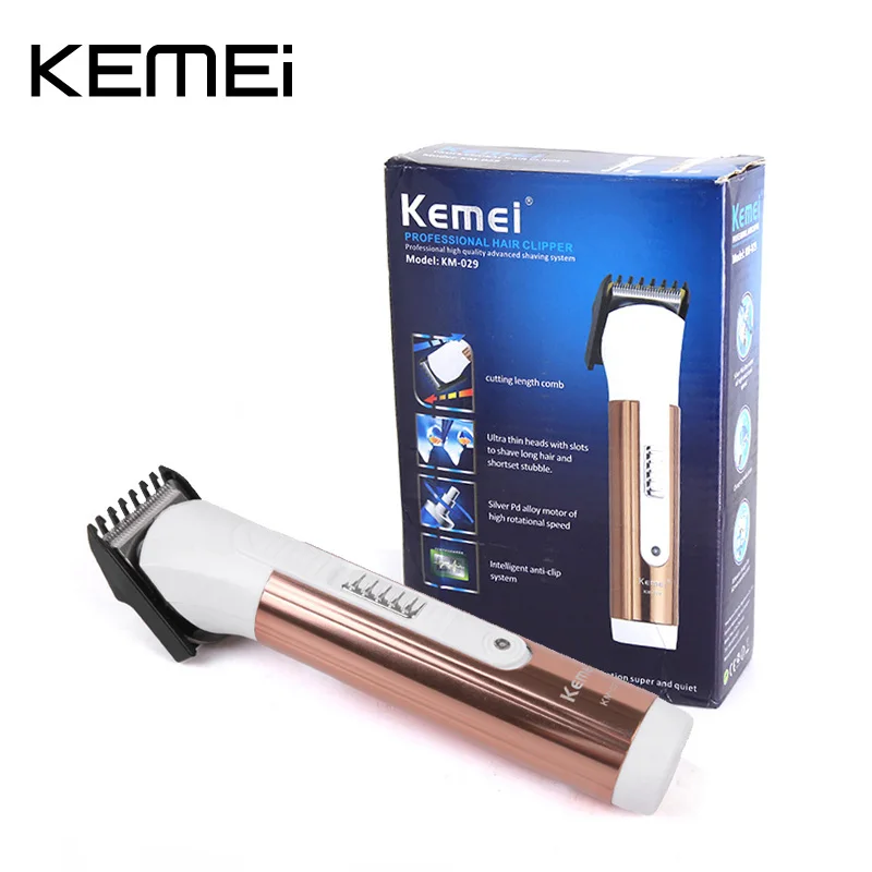 Kemei KM-029 перезаряжаемый электрический триммер для стрижки волос бритва Беспроводная Регулируемая машинка для стрижки волос Резка волос